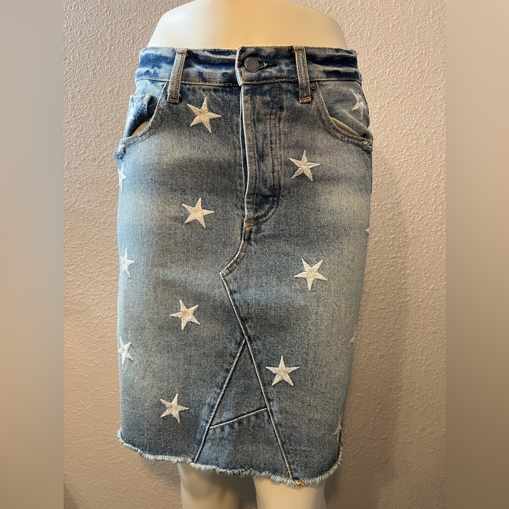 VELVET Heart denim Yelena Classic Fit Star button up Skirt vintage!